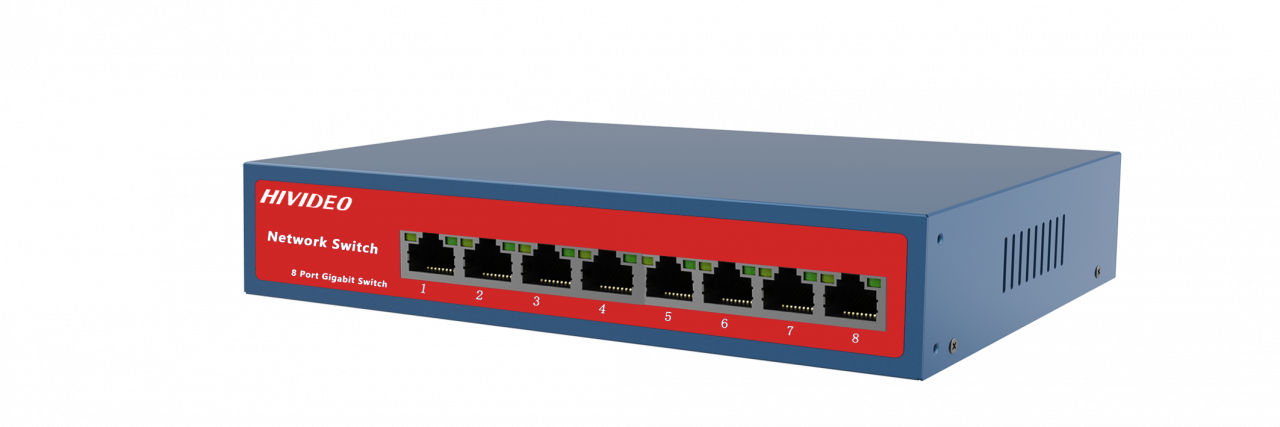 Коммутатор HIVIDEO HI-8PG ,  8-ми портовый 1000/100MB